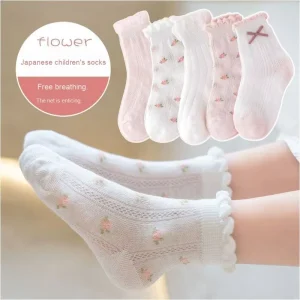 Spring Summer Korean Style Sports Mesh Socks for Boys and Girls Children’s Women’s Baby Socks