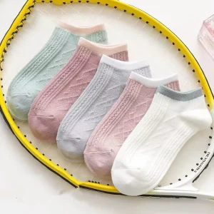 Spring Summer New Products Women’s Socks Cotton Korean Cute Fashion Ladies Boat Socks for Women