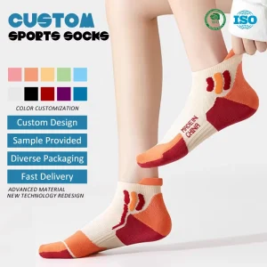 Spring Summer Outdoor Sports Sock Thick Terry Cotton Short Breathable Medias Chaussettes Women Athletic Running Socks