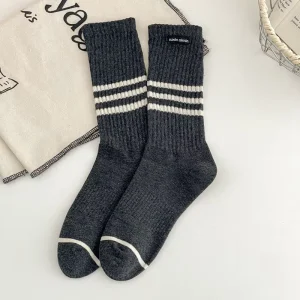 Spring Women’s Socks Anti-Slip Breathable Crew Length Trendy & Versatile for Summer