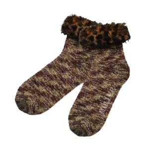 Stone Texture Bed Socks Ultra Soft Fluffy Winter Socks with Non Slip Grips OEM Thermal Fuzzy Slipper Socks