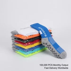 Stripe Grip Soccer Socks Anti Slip Banded Football Crew Stockings
