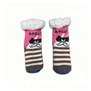 Striped Animal Winter Knitted Crew Cute Cartoon Disposable Floor Socks for Toddlers Anti-Slip Essential Polar Bear
