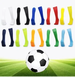 Striped Soccer Socks Non Slip Long Tube Knee Compression Stockings Printed Football Socks for Youth Children’s Winter