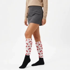 Sublimation Animal Pattern Autumn Season for Children Logo Cuff Bottom Body Custom Designed Unisex Knee High Riding Socks