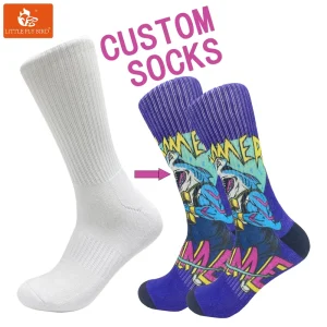 Sublimation Custom 3d Print Socks Custom Blank Socks Fashion Colorful and Soft Cotton Printing Sports Socks for Men