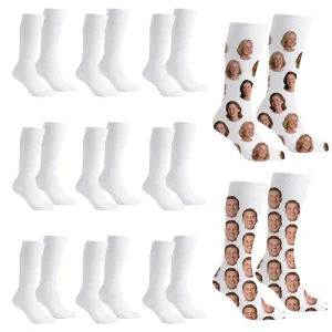Sublimation Socks Blank White Crew Sport Sublimation Men’s Socks Custom Polyester Socks for Sublimation