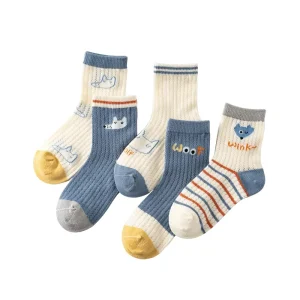 Summer A-Class Knitted Socks for Boys and Girls Casual Crew Baby Newborn Infant Socks for Spring and Autumn