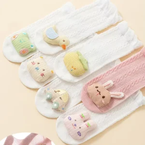 Summer Baby Cotton Socks Cartoon Kids Girls Boys Socks Middle Tube Mesh Children’s Socks