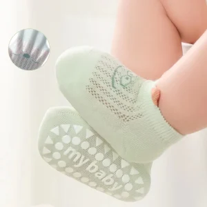 Summer Breathable Anti Slip Thin Mesh Unisex Toddler Infant No Show Floor Ankle Baby Grip Socks