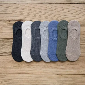 Summer Breathable Invisible Socks No Show Socks With Silicone Men Invisible Socks