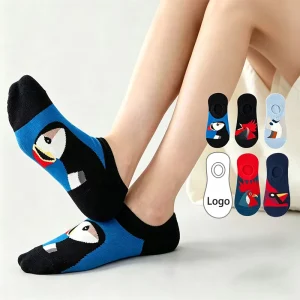 Summer Breathable Sporty No Show Socks Customizable Logo Knitted Spandex Comfort