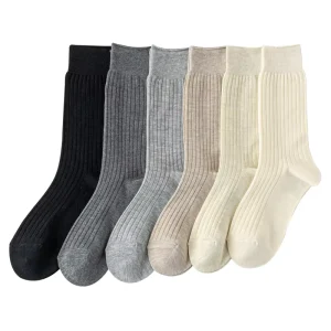 Summer Breathable Thin Bamboo Crew Socks for Women Leopard Pattern Daily Use with Cuff and Bottom Logo