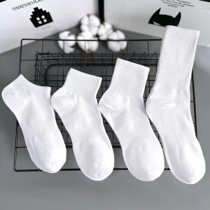 Summer Casual Breathable Midtube Socks 100% Cotton Sweatwicking Sports Socks for Men