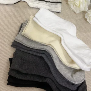 Summer Casual Crew Socks 100% Cotton Breathable Anti Bacterial