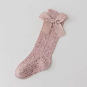 Summer Children’s Solid Color Socks Loose Bow Baby Stockings