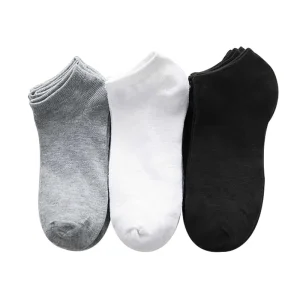 Summer Comfortable Breathable Polyester Plain Ankle Socks for Men Women