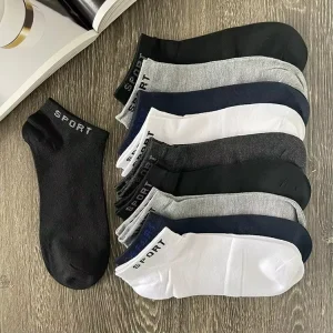 Summer Cotton Men Socks Solid Color Business Dress Socks Breathable Men Ankle Comfortable Casual Socks