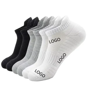 Summer Crew Sports Socks for Men Women White Black Cotton Sweat Absorbent Knitted Socks with Logo at Bottom Youth Size