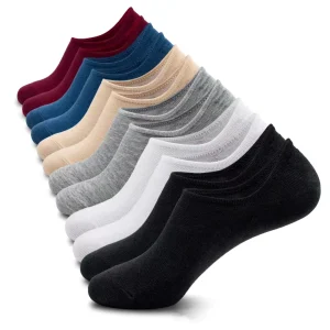 Summer Customizable Solid Anti Slip off No Show Ankle Socks Men Low Cut Dress Socks with Silicone Strips