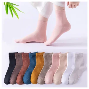 Summer Fashion Preppy Style Thin Women’s Bamboo Socks Anti-Bacterial Bamboo Socks Women