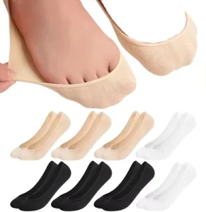 Summer Invisible Ice Silk Boat Socks Cotton Non slip Women’s Short Socks