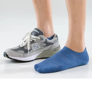 Summer Men’s Low-End Invisible Crew Socks Solid Color Breathable Thin Mesh Knitted Technique Zhuji Design