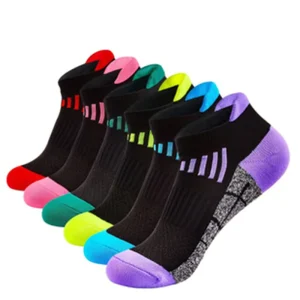 Summer Mens Outdoor Sports Boat Socks Thin Running Workout Polyester Patterned Ankle Socks