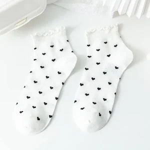 Summer Ruffle Socks for Girls Ankle Socks Cute Women’s Cotton Ankle Socks