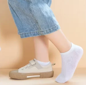 Summer Thin Ankle Sporty Breathable 100% Cotton Socks Quick Dry