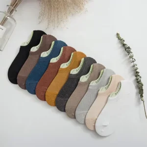 Summer Thin Anti-slip Breathable Bamboo Invisible No Show Low Cut Socks for Men