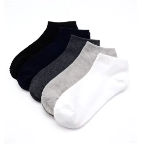 Summer Thin Breathable High Quality Mens White Cotton Socks Ankle Men Black Socks