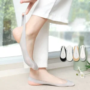 Summer Thin Liner Hidden Socks Without Heel No Show Socks With Forefoot Cushion Pads for Women