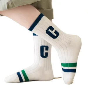 Super Cool Boy Series Casual Style Double Size Cotton Crew Socks Knitted Breathable Design for Boys