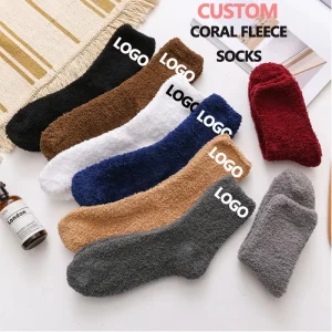 Super Soft Thick Warm Plush Fluffy Crew Winter Breathable Knitted Slipper Sock Women Casual Sleeping Fuzzy Cozy