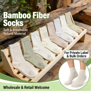 Sustainable Bamboo Socks OEM OEKO-TEX Certified Bamboo Socks Women’s Bamboo Crew Socks Bulk