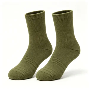 Sustainable Men’s Crew Sport Socks for Youth Spring Thick Socks with Anti-Slip Stripes & Personalized Logo