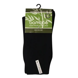 TA2046 Custom 100% Bamboo Fiber Black Men Thick Working Bamboo Socks