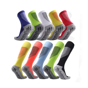 Team Sports Antislip Grip Men Long Football Socks Non Anti slip Crew Knee High Breathable Soccer Socks for Men