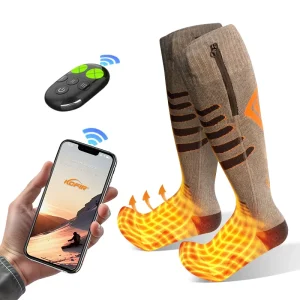Temperature Controlled Rechargeable Adjustable Battery Winter Ski Warm Electric Thermal APP Heated Socks