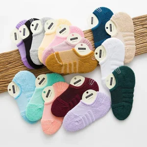 Tennis Badminton Elite Sport No Show Socks Women Low Socks Non slip Flat Boat Invisible Socks