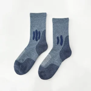 Terry Custom Logo 100% Wool Hiking Cycling Socks Terry Warm and Breathable Sport Active Running Sport Socks