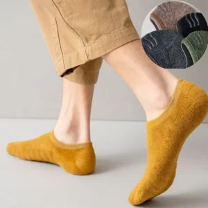 Terry Toe Socks Cushion Breathable Invisible Custom Men Socks Anti Slip Cotton Towel No Show Low Cut Socks Men