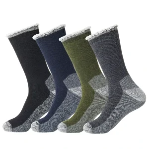 Thermal Warm Cozy Winter Merino Wool Socks Moisture Wicking Hiking Crew Socks for Men Women