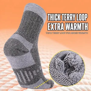 Thermal Warm Wool Socks Men Custom Logo Outdoor Cushion Sport Hiking Merino Wool Sock