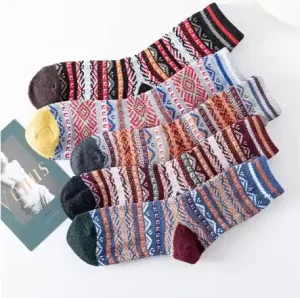 Thermal Winter Fashion Sock Outdoor Hiking Skiing Socks Cozy Merino Wool Socks