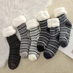 Thermal Winter Warm Floor Women Socks Slipper Fleece Christmas Fuzzy Socks