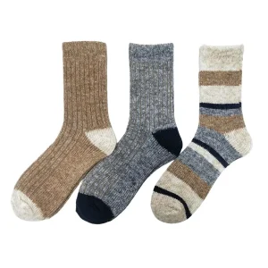Thermal Wool Crew Sock for Men Casual Autumn Breathable Knit Sport Daily Use Warm Sock