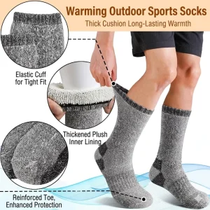 Thick Full Cushion Wool Socks Outdoor Sports Hiking Work Socks Heavyweight Winter Boot Sock