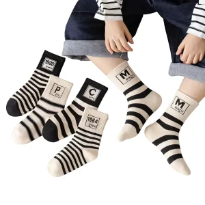 Thick Sole Crew Warm Breathable Kid’s Cotton Sporty Socks with Custom Label